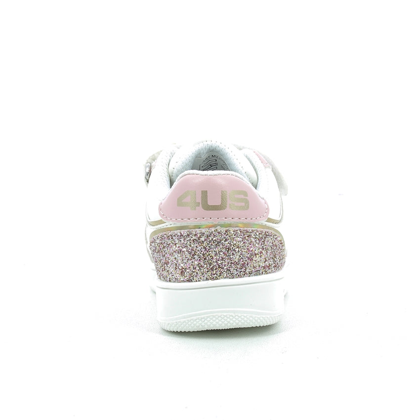 4US paciotti sneakers bimbi 20-25 - White Pink
