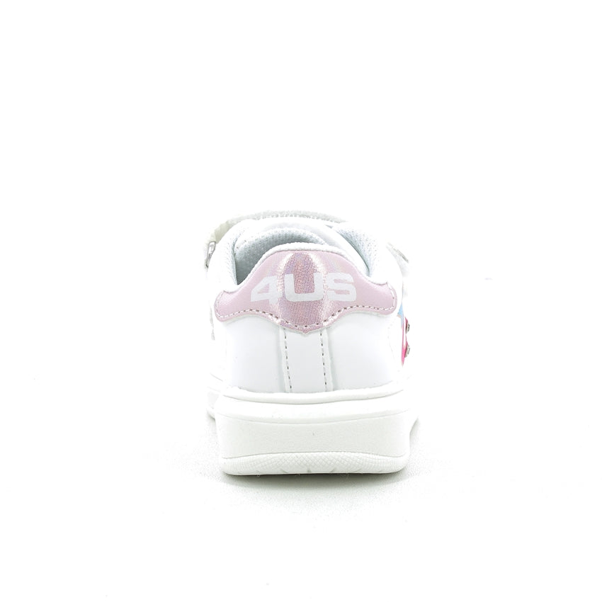 4US paciotti sneakers bimbi 20-25 - White Pink