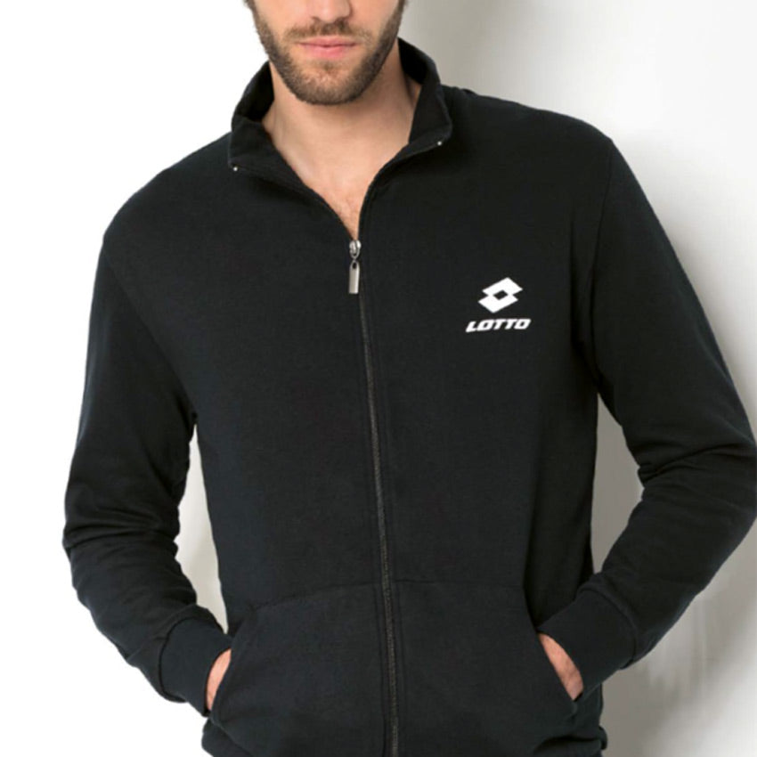 Felpa tuta con zip uomo - Nero