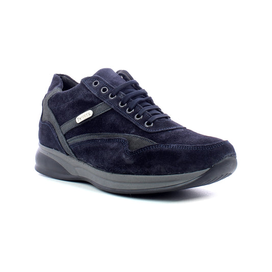 Sneakers uomo made in italy - Camoscio Blu Grigio