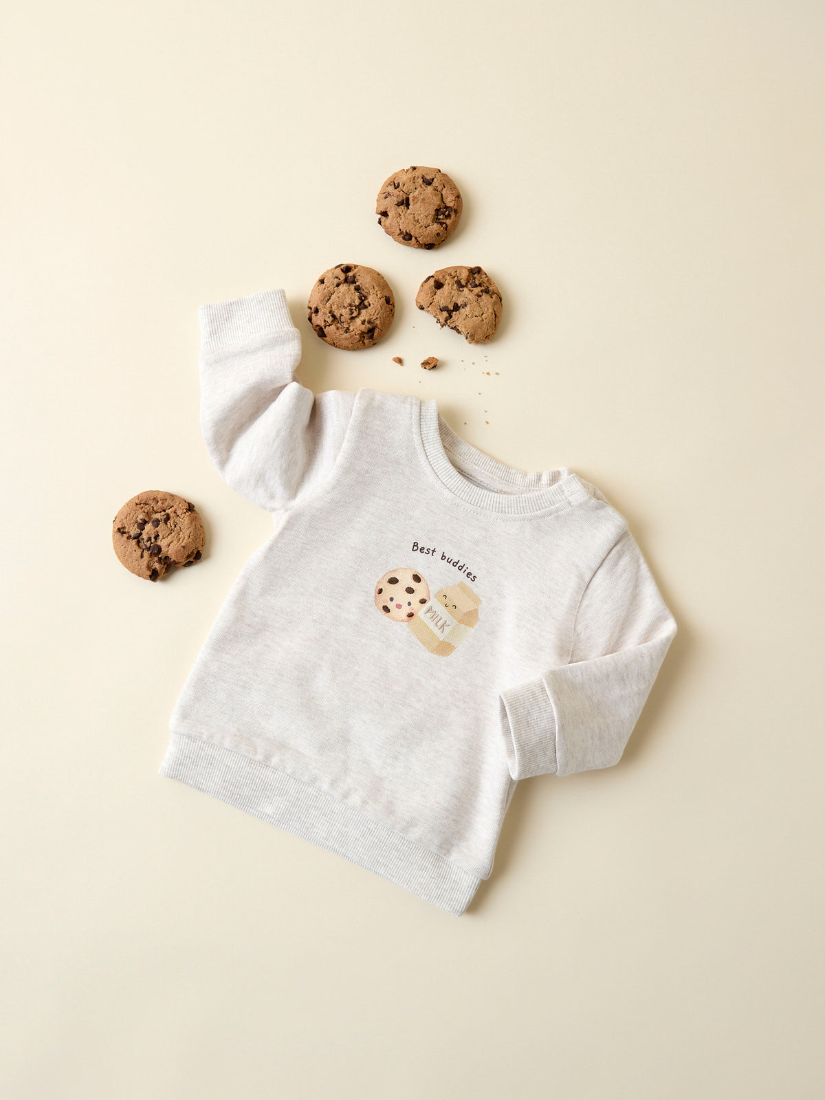 Felpa bimbi 2M-18M - Peyote Melange