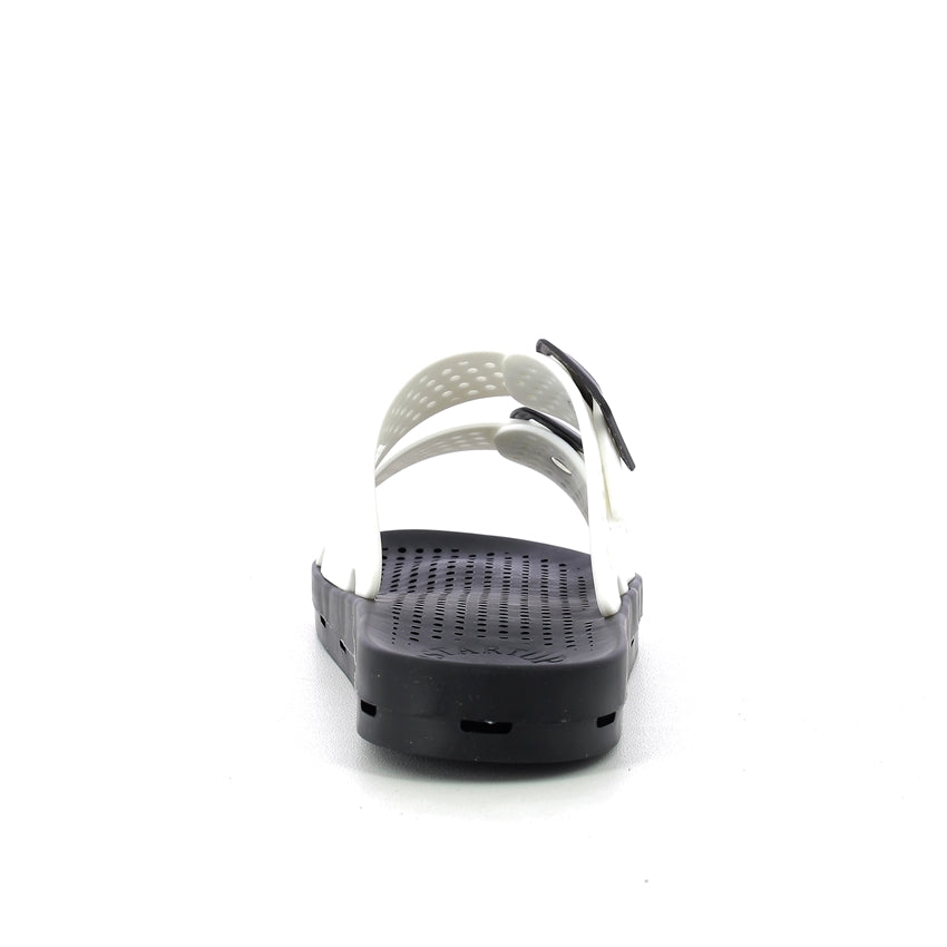Ciabatta bimbo con fibbie 30-35 - White Black
