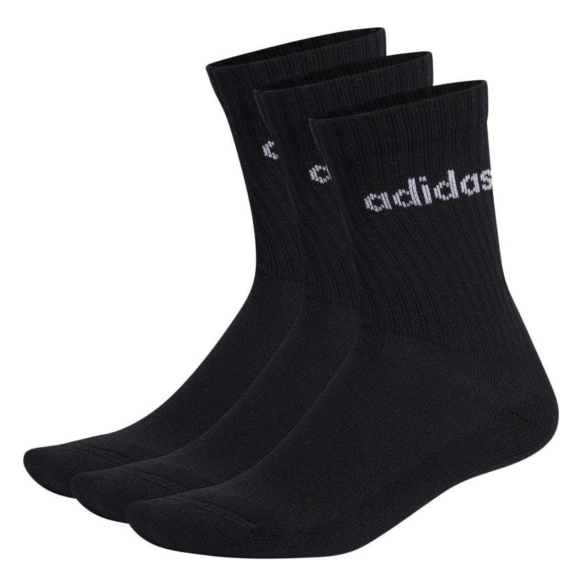 Linear cushioned calzini 3 paia uomo - Black