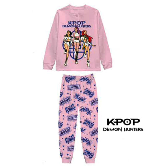 Pigiama interlock k-pop bimba 6-10A - LT Pink