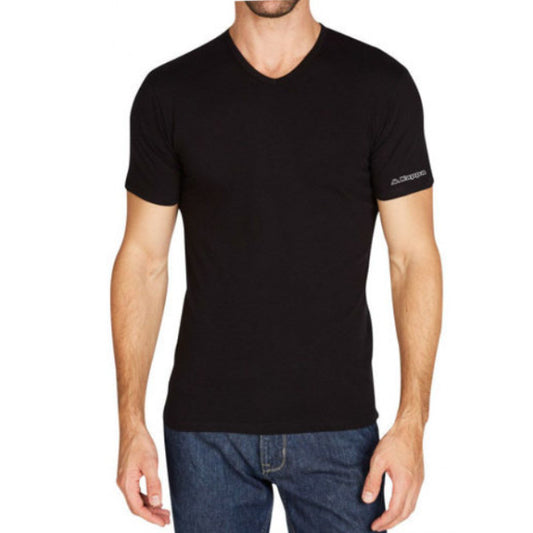 T-shirt scollo v uomo - Nero