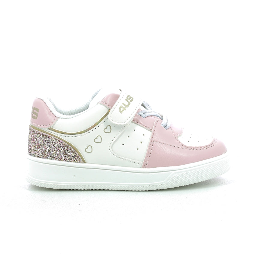 4US paciotti sneakers bimbi 20-25 - White Pink