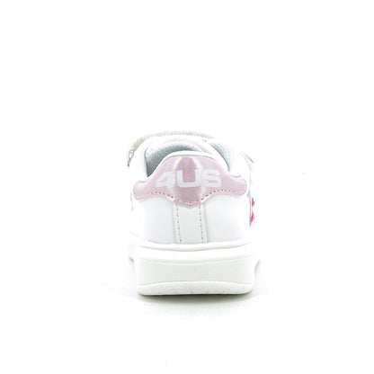 4US paciotti sneakers bimbi 20-25 - White Pink