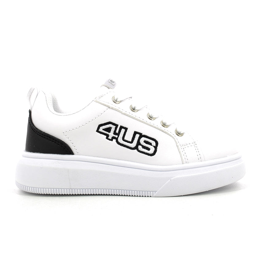 4US paciotti sneakers bimbi 25-30 - White Black