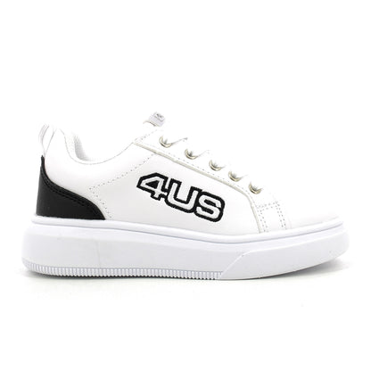 4US paciotti sneakers bimbi 25-30 - White Black