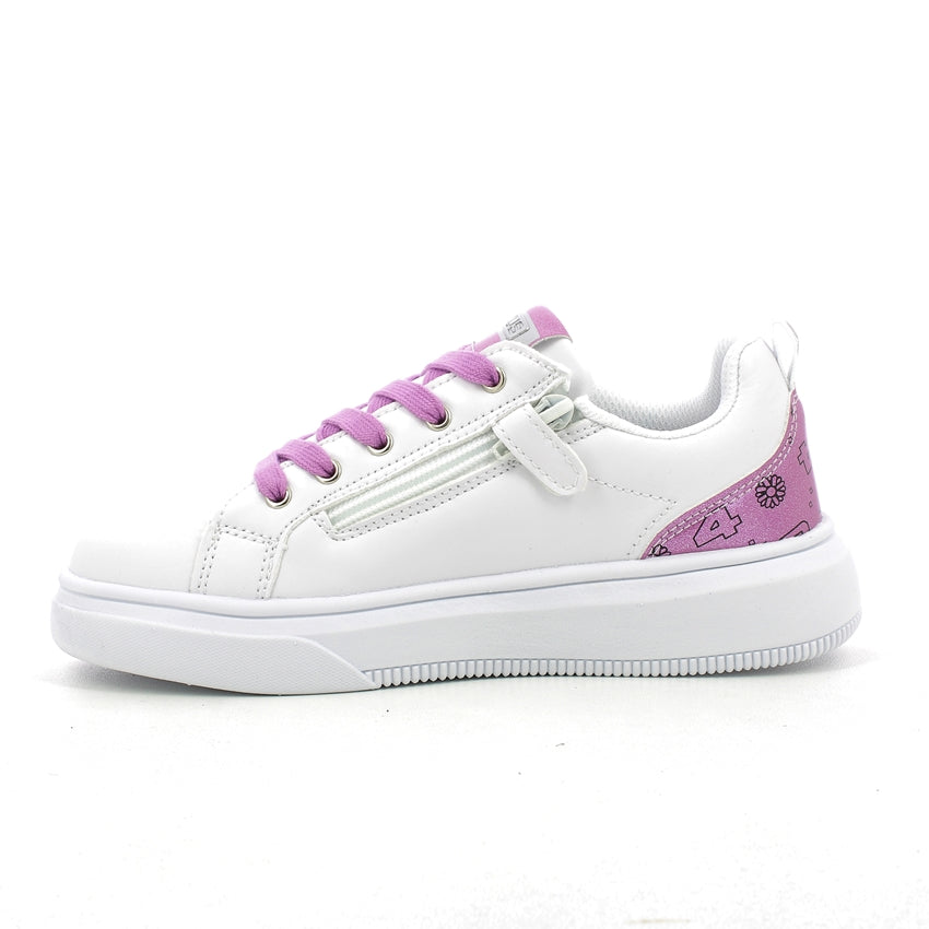 4US paciotti sneakers bimbi 31-35 - White Fuxia