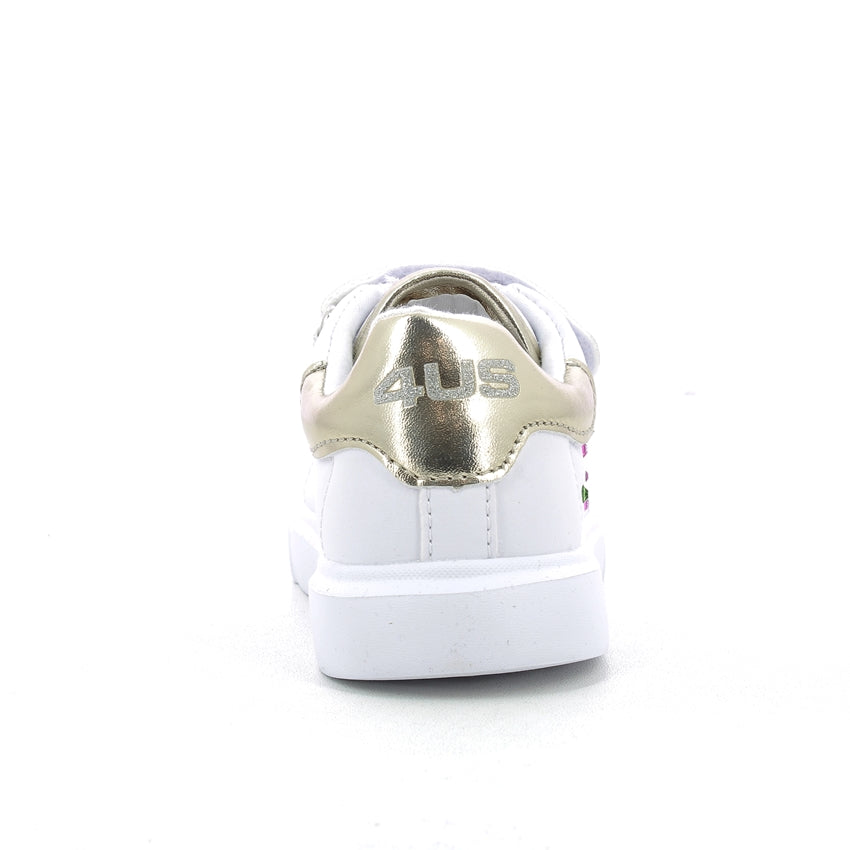 4US paciotti sneakers bimbi 20-25 - White Gold