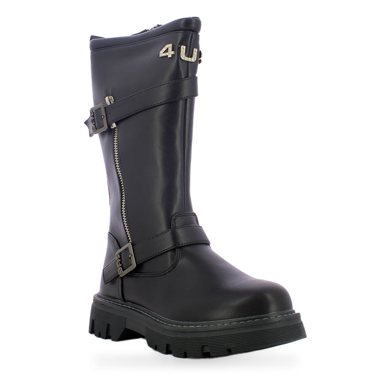 4US paciotti stivali bimbi 31-36 - Black