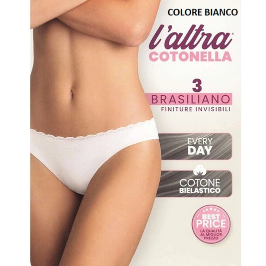 Brasiliana donna confezione da 3PZ - Bianco