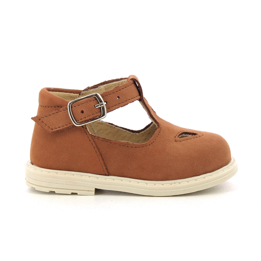 Scarpe con occhielli bambini - Nabuk Cuoio