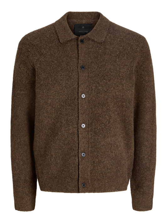Cardigan a maglia uomo - Chocolate