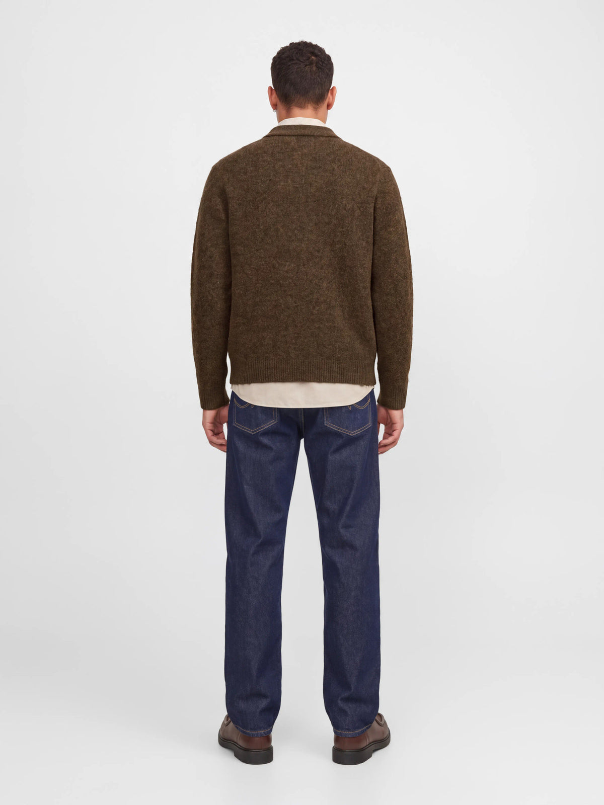 Cardigan a maglia uomo - Chocolate