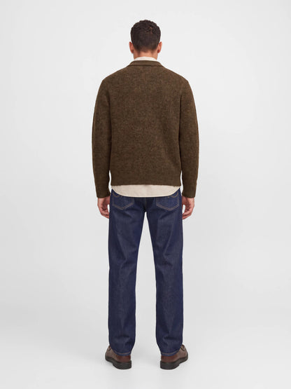 Cardigan a maglia uomo - Chocolate