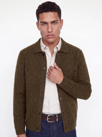Cardigan a maglia uomo - Chocolate