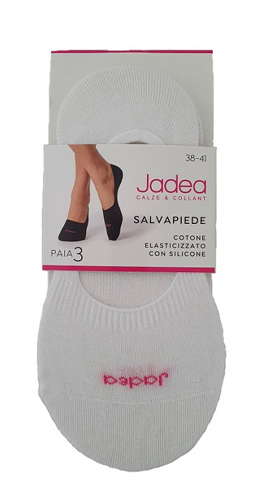 Salvapiede in cotone donna 3 paia - Bianco
