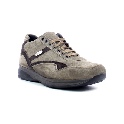 Sneakers uomo made in italy - Camoscio Tortora T.moro