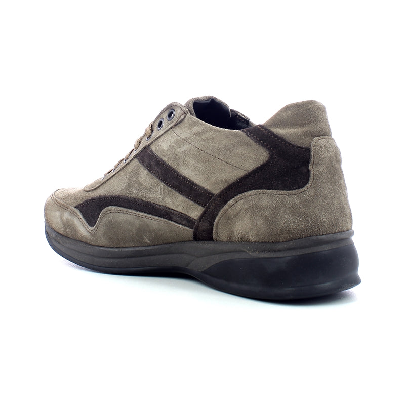 Sneakers uomo made in italy - Camoscio Tortora T.moro