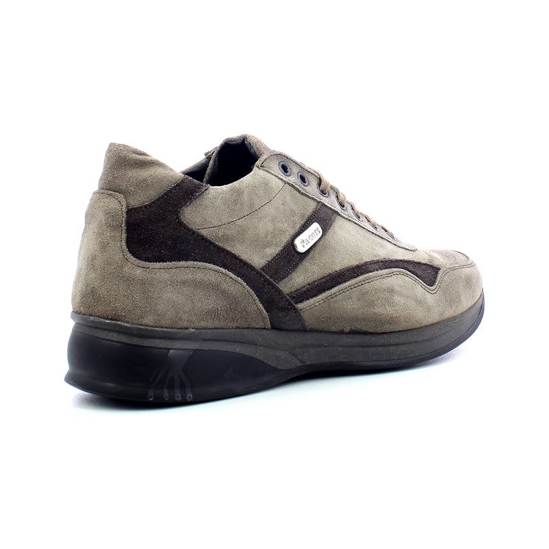 Sneakers uomo made in italy - Camoscio Tortora T.moro