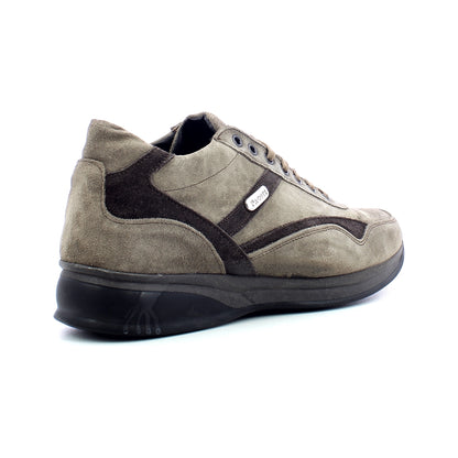 Sneakers uomo made in italy - Camoscio Tortora T.moro