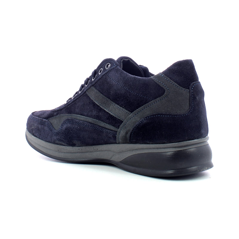 Sneakers uomo made in italy - Camoscio Blu Grigio