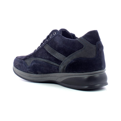 Sneakers uomo made in italy - Camoscio Blu Grigio
