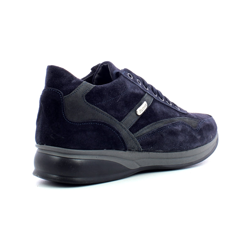 Sneakers uomo made in italy - Camoscio Blu Grigio