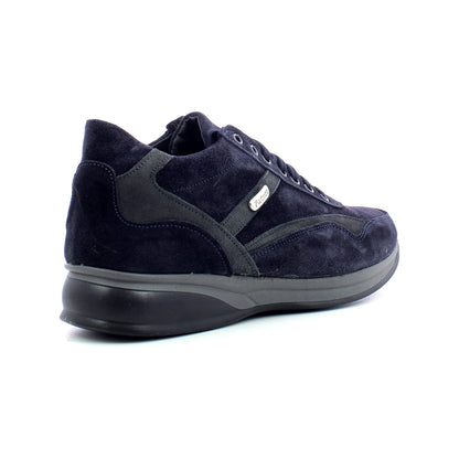 Sneakers uomo made in italy - Camoscio Blu Grigio