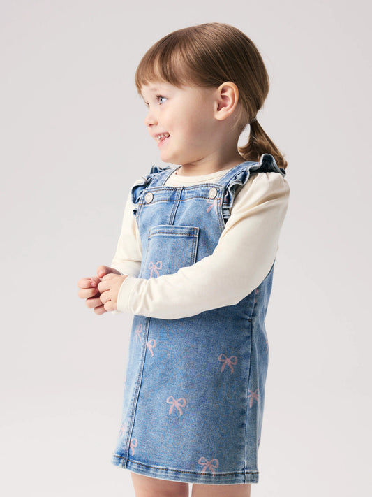 Abito corto bimba 2-7A - Medium Blue Denim