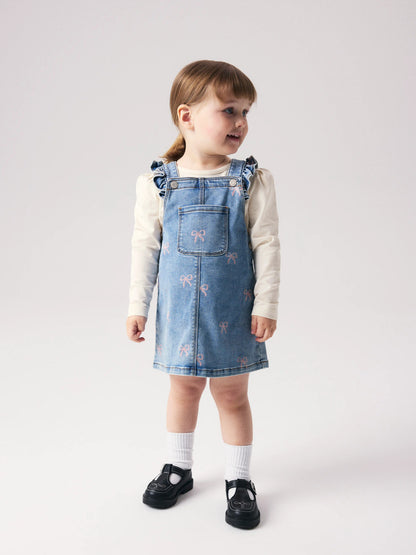 Abito corto bimba 2-7A - Medium Blue Denim