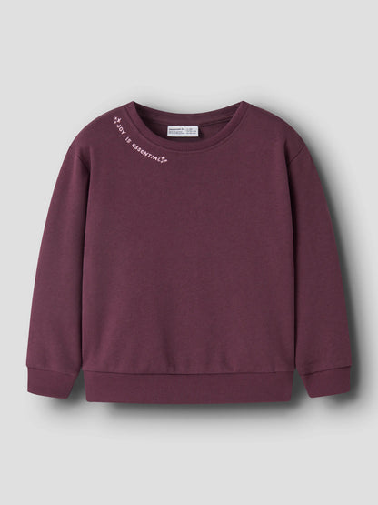 Felpa bimba 2-8A - Mauve Wine