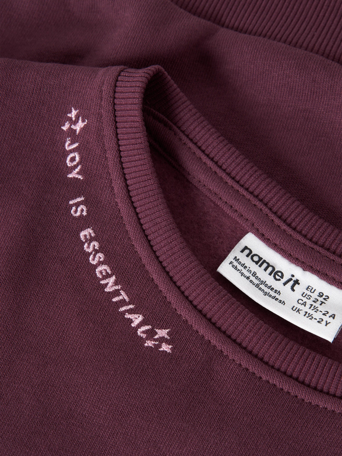 Felpa bimba 2-8A - Mauve Wine