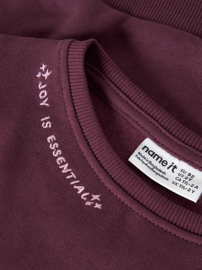 Felpa bimba 2-8A - Mauve Wine
