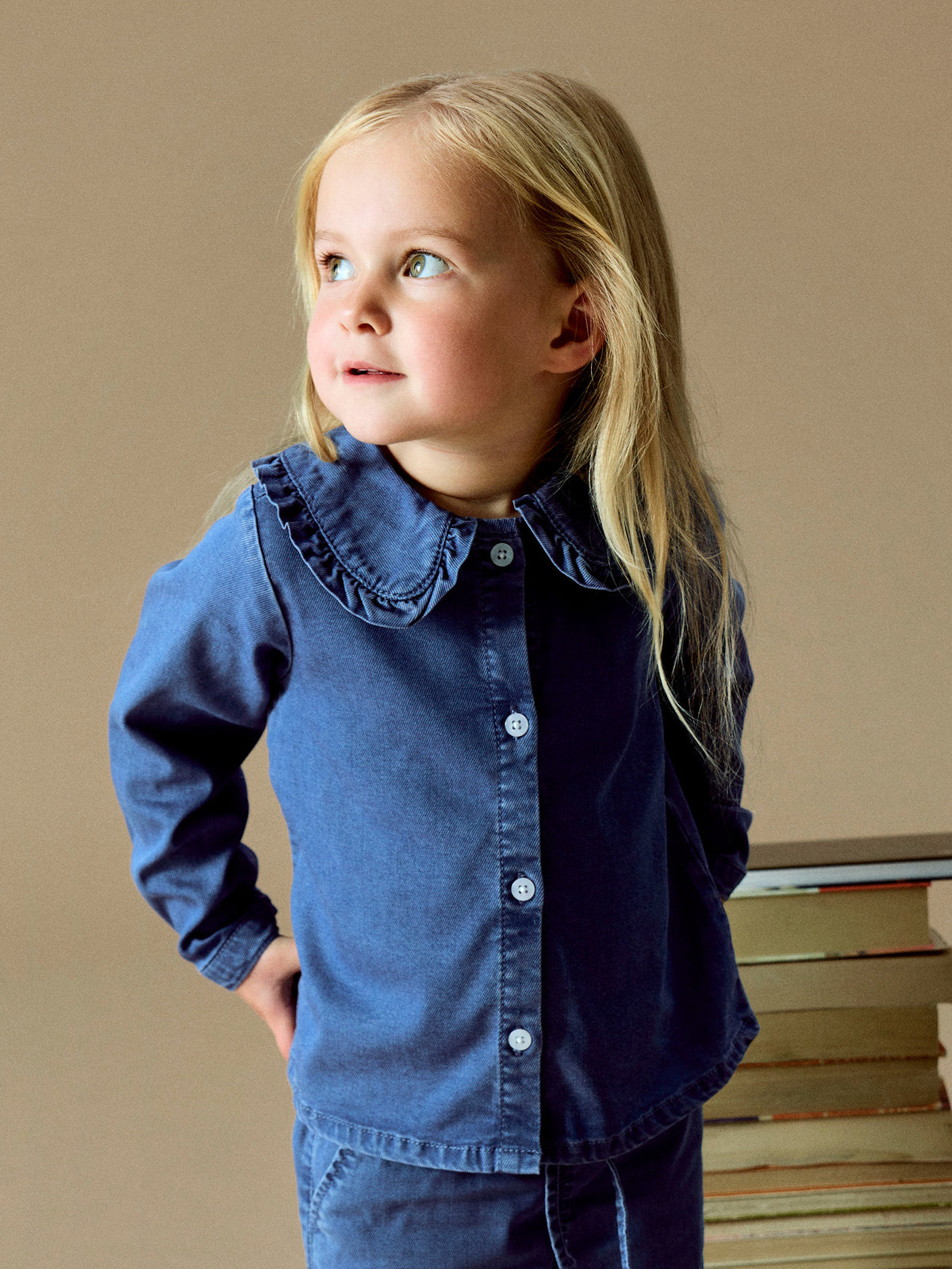 Camicia jeans bimba 2-7A - Medium Blue Denim