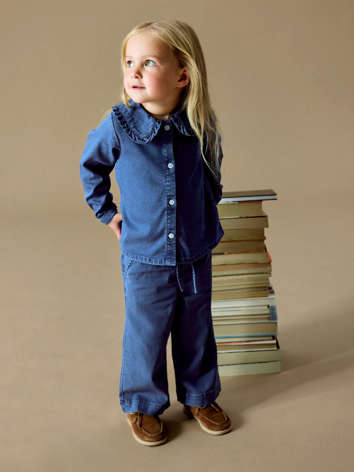 Camicia jeans bimba 2-7A - Medium Blue Denim