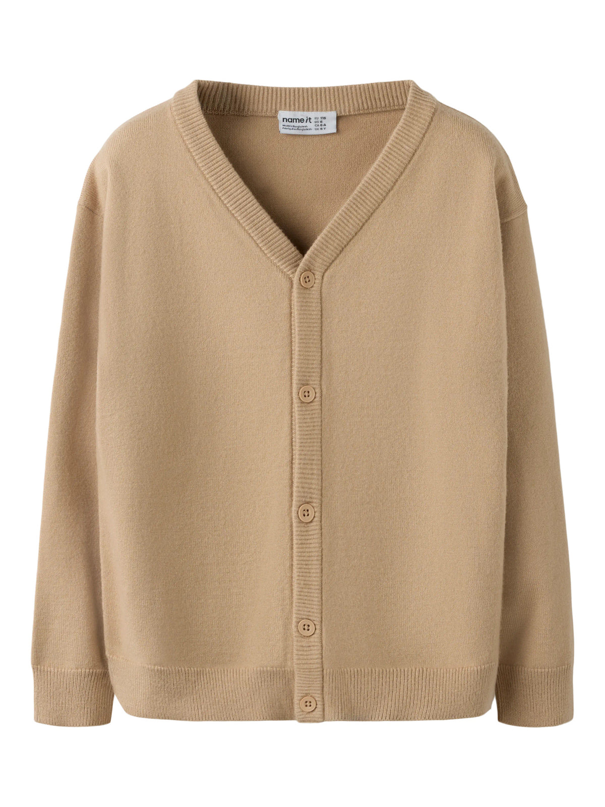 Cardigan in maglia bimbo 2-8A - Sesame
