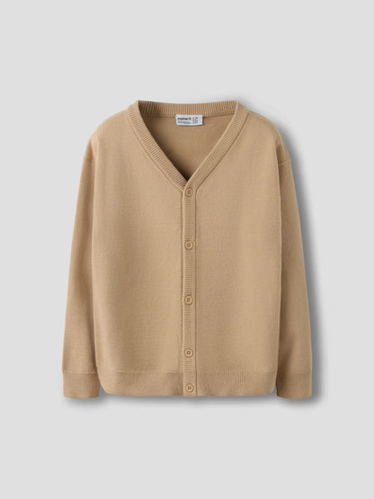Cardigan in maglia bimbo 2-8A - Sesame