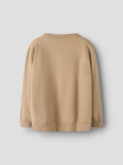 Cardigan in maglia bimbo 2-8A - Sesame