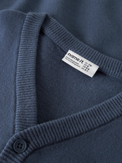 Cardigan in maglia bimbo 2-8A - Vintage Indigo