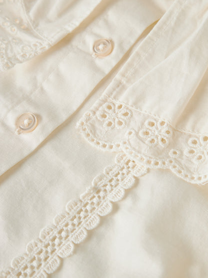Camicia bimba 2-8A - Antique White