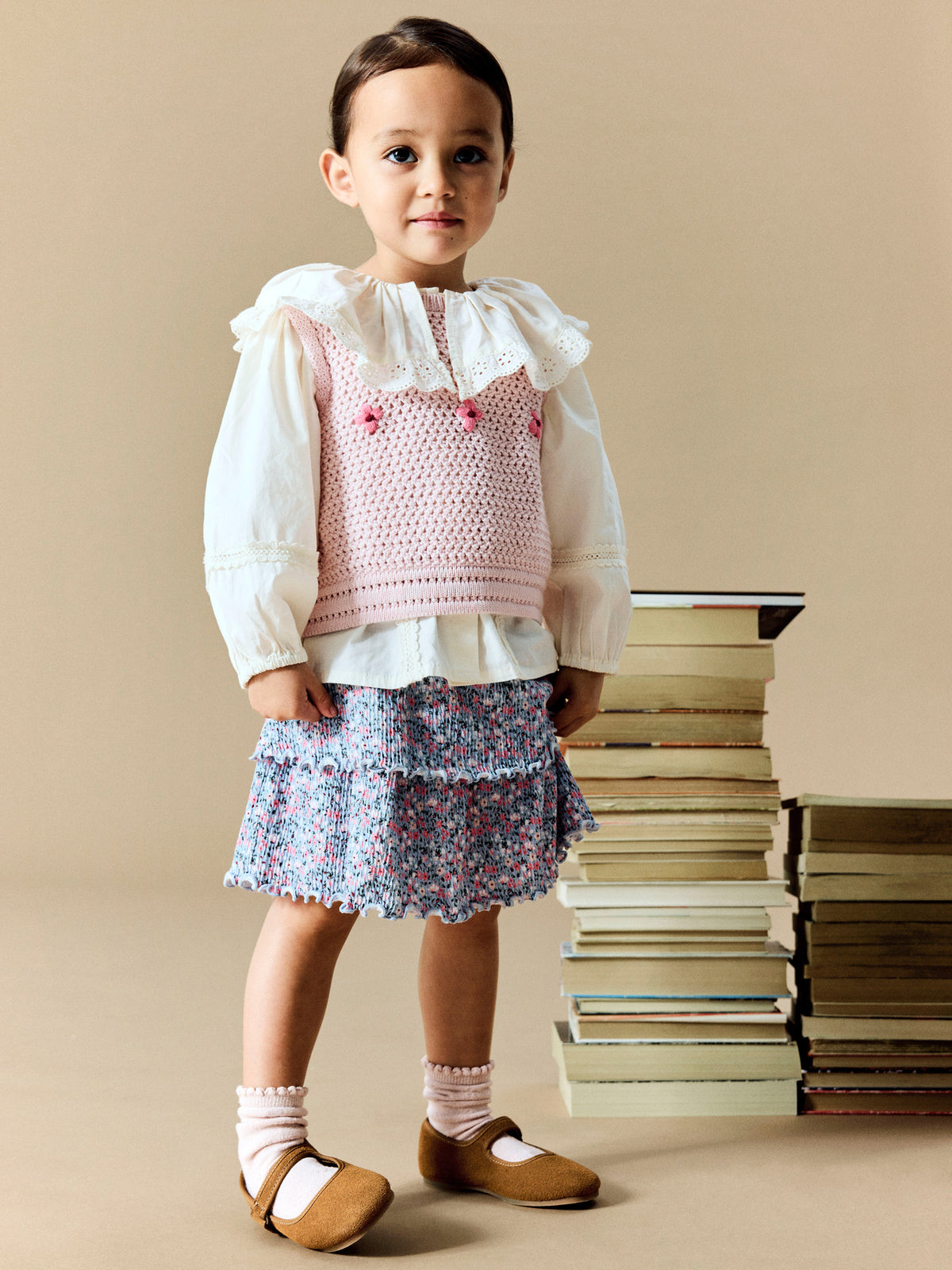 Camicia bimba 2-8A - Antique White