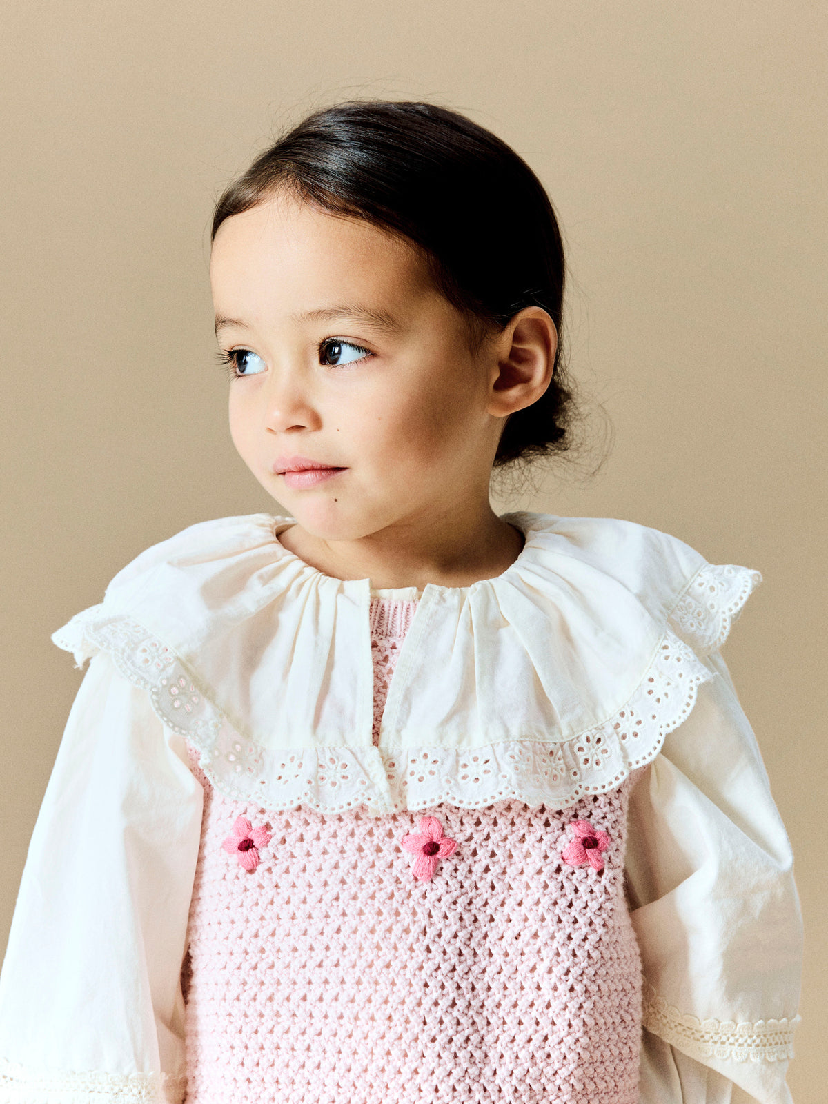 Camicia bimba 2-8A - Antique White
