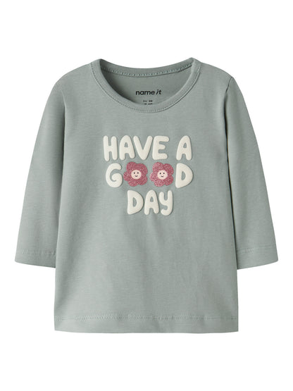 Tshirt bimba 2-18M - Green Milieu