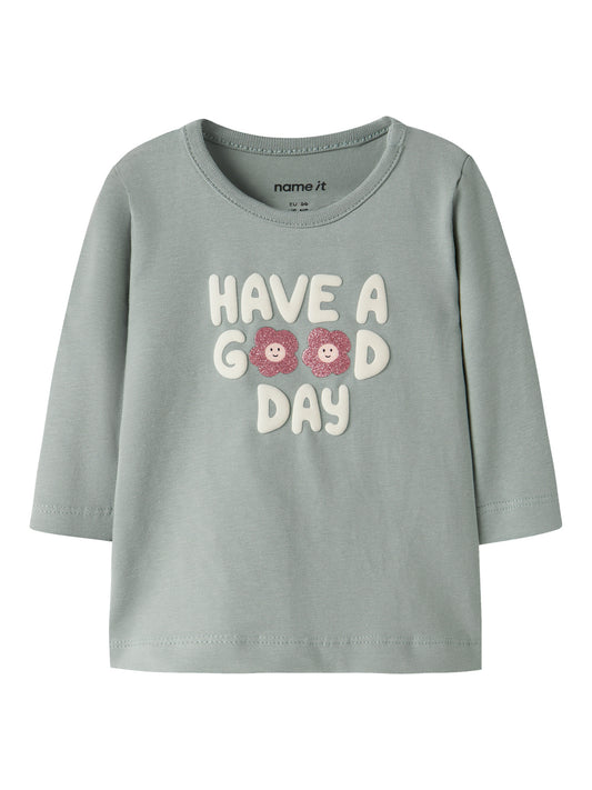Tshirt bimba 2-18M - Green Milieu