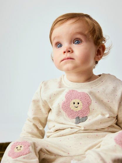Felpa bimba 2-18M - Peyote Melange
