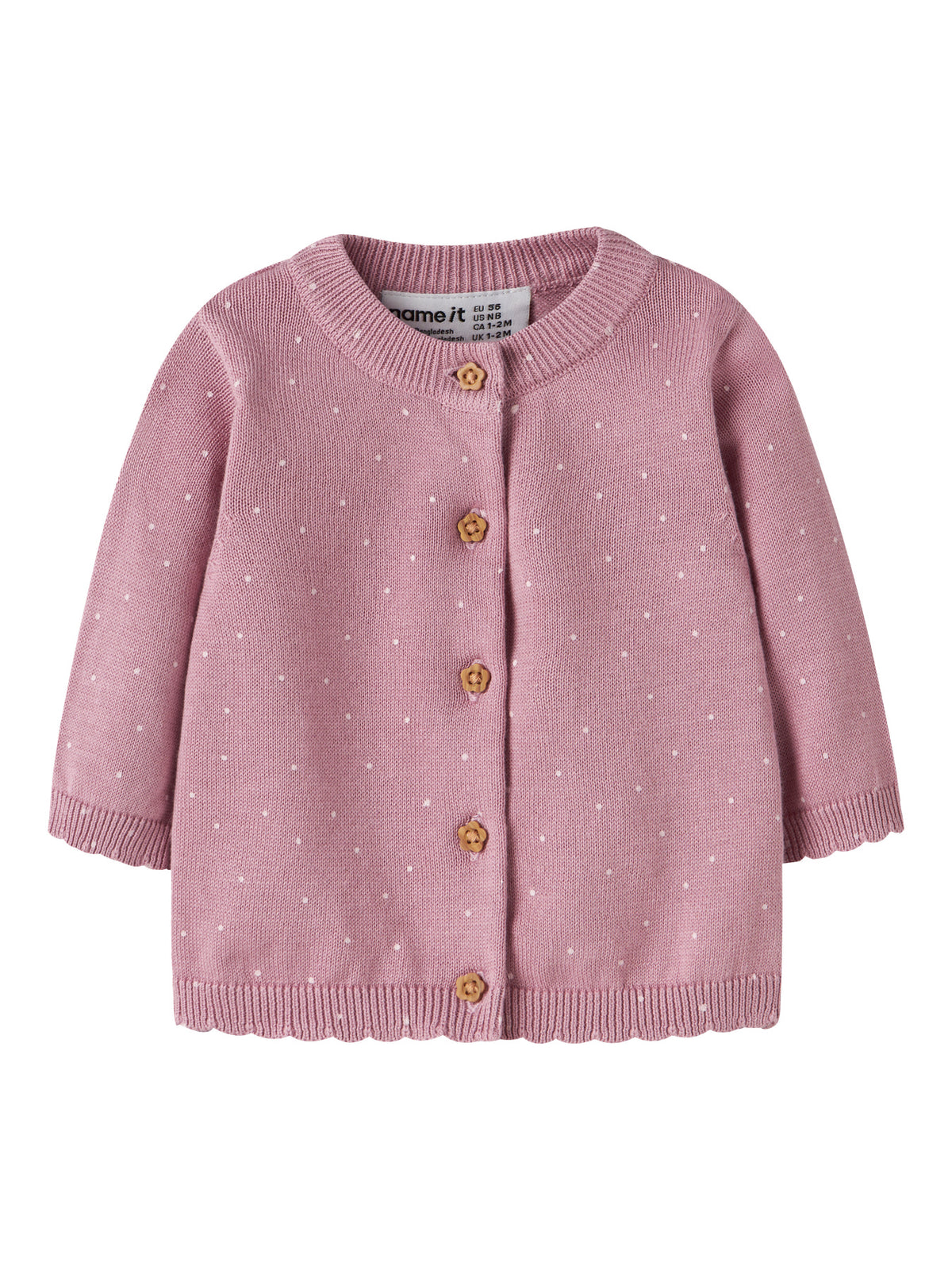 Cardigan in maglia bimba 2-18M - Lilas