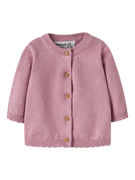 Cardigan in maglia bimba 2-18M - Lilas